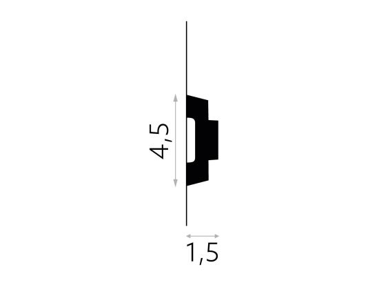 wymiary Listwa ścienna dekoracyjna PolyForce MD317 4,5x200 cm