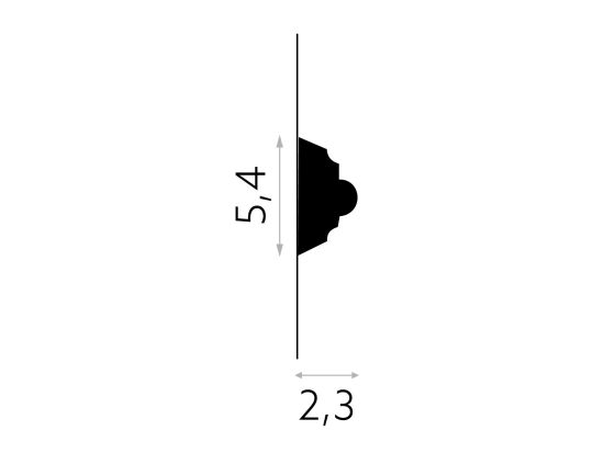 Listwa ścienna dekoracyjna PolyForce MDC252 5,4x200 cm