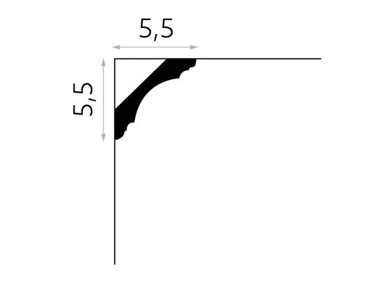 wymiary Listwa sufitowa gzyms ProFoam MDB167 5,5x200 cm