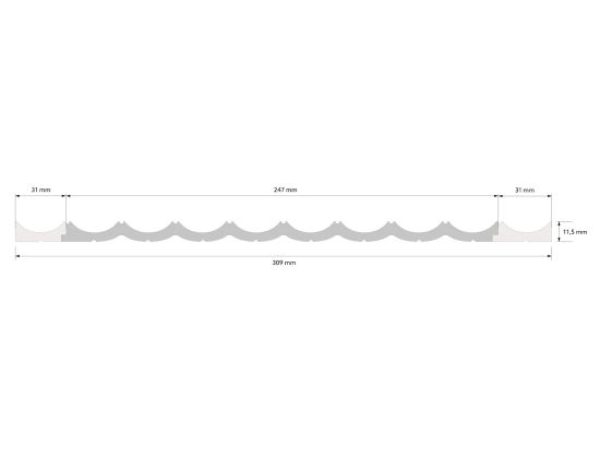 wymiary Mardom Lewe zakończenie panela ściennego Polyforce 3D WP002L Lumio 270 cm
