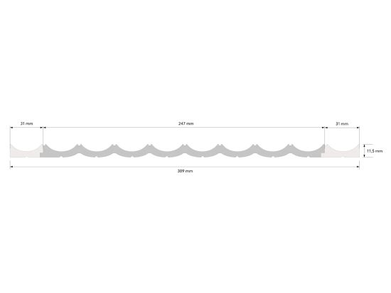 wymiary Mardom Lewe zakończenie panela ściennego Premium 3D WP002LP Duna 270 cm