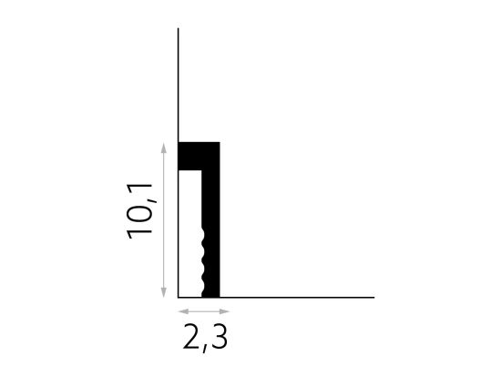 wymiary Mardom Listwa przypodłogowa cok&oacute;ł PolyForce MD006 10,1x200 cm