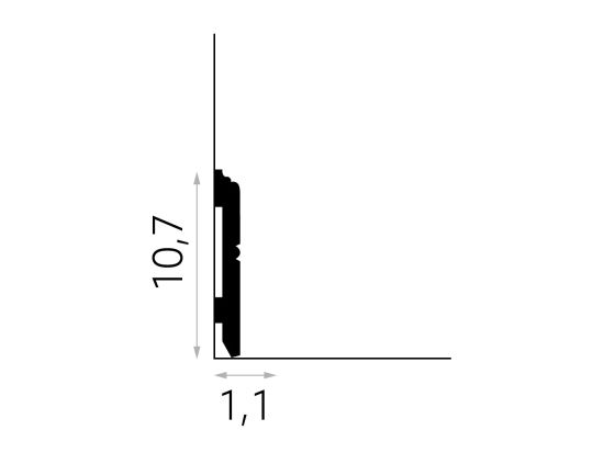 wymiary Mardom Listwa przypodłogowa cok&oacute;ł PolyForce Premium MD354P 10,7x200 cm