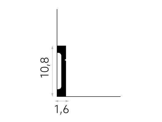 wymiary Mardom Listwa przypodłogowa cok&oacute;ł PolyForce Premium MD356P 10,8x200 cm