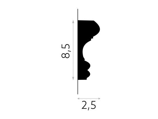 wymiary Mardom Listwa ścienna dekoracyjna PolyForce MDD311 8,5x200 cm