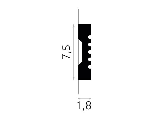 wymiary Mardom Listwa ścienna dekoracyjna PolyForce MDD412 7,5x200 cm