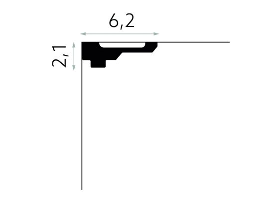 wymiary Mardom Listwa sufitowa gzyms ProFoam MDB164 2,1x200 cm
