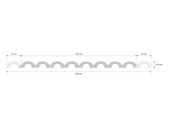 wymiary Mardom Panel ścienny 3D PolyForce WP001 Duna 270 cm