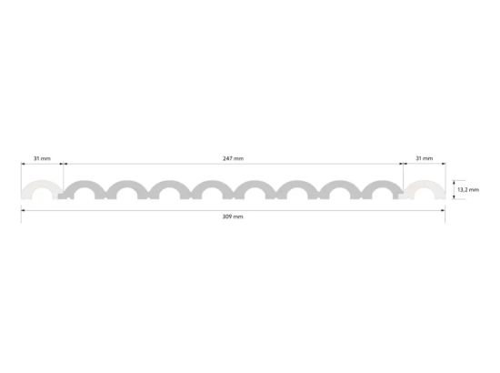 wymiary Mardom Prawe zakończenie panela ściennego Premium 3D WP001RP Duna 270 cm