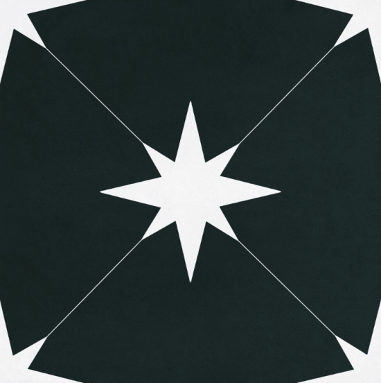 Ponent Black 22,3x22,3 płytki patchworkowe
